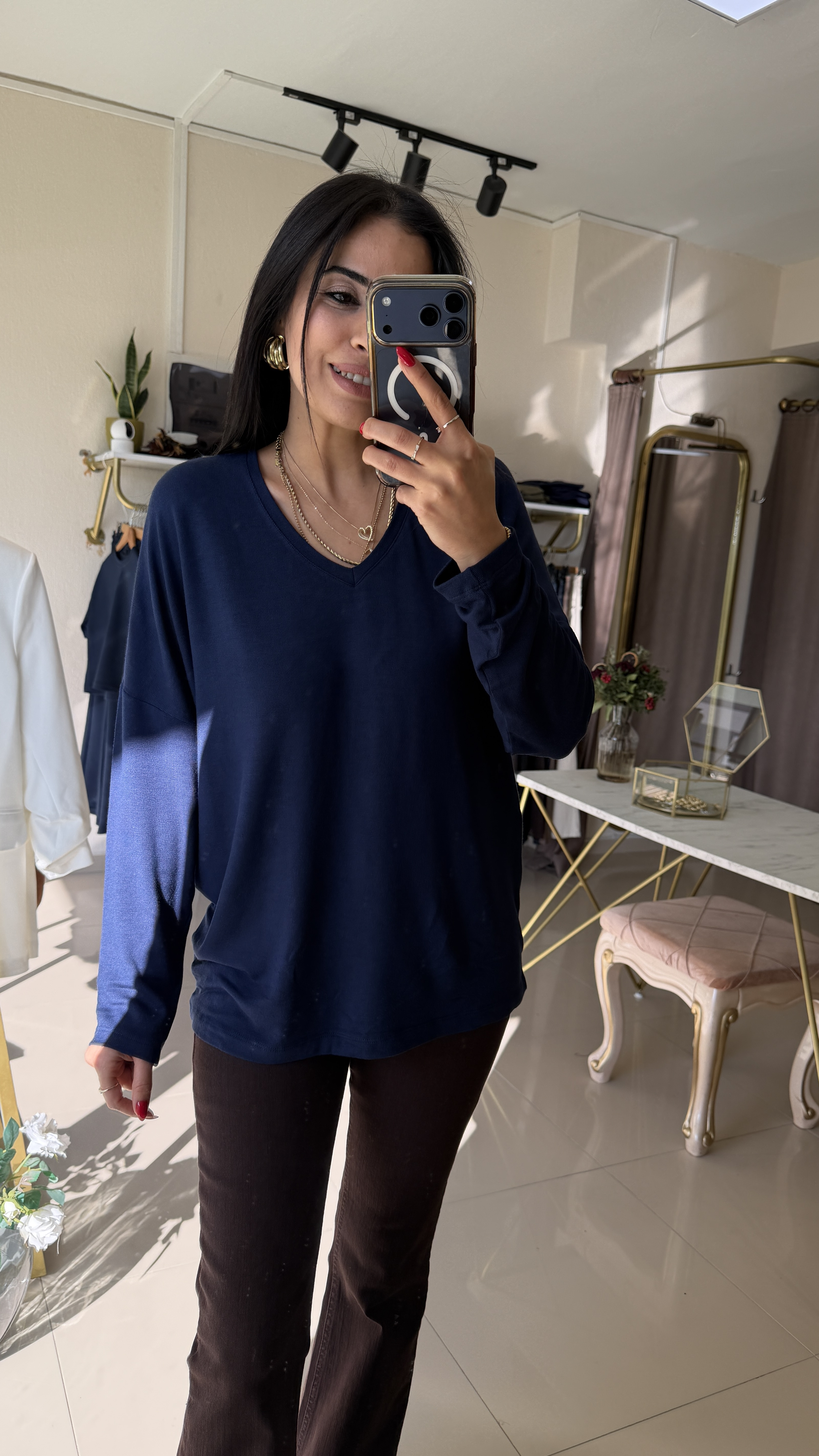 7590 BLUZ LACİVERT