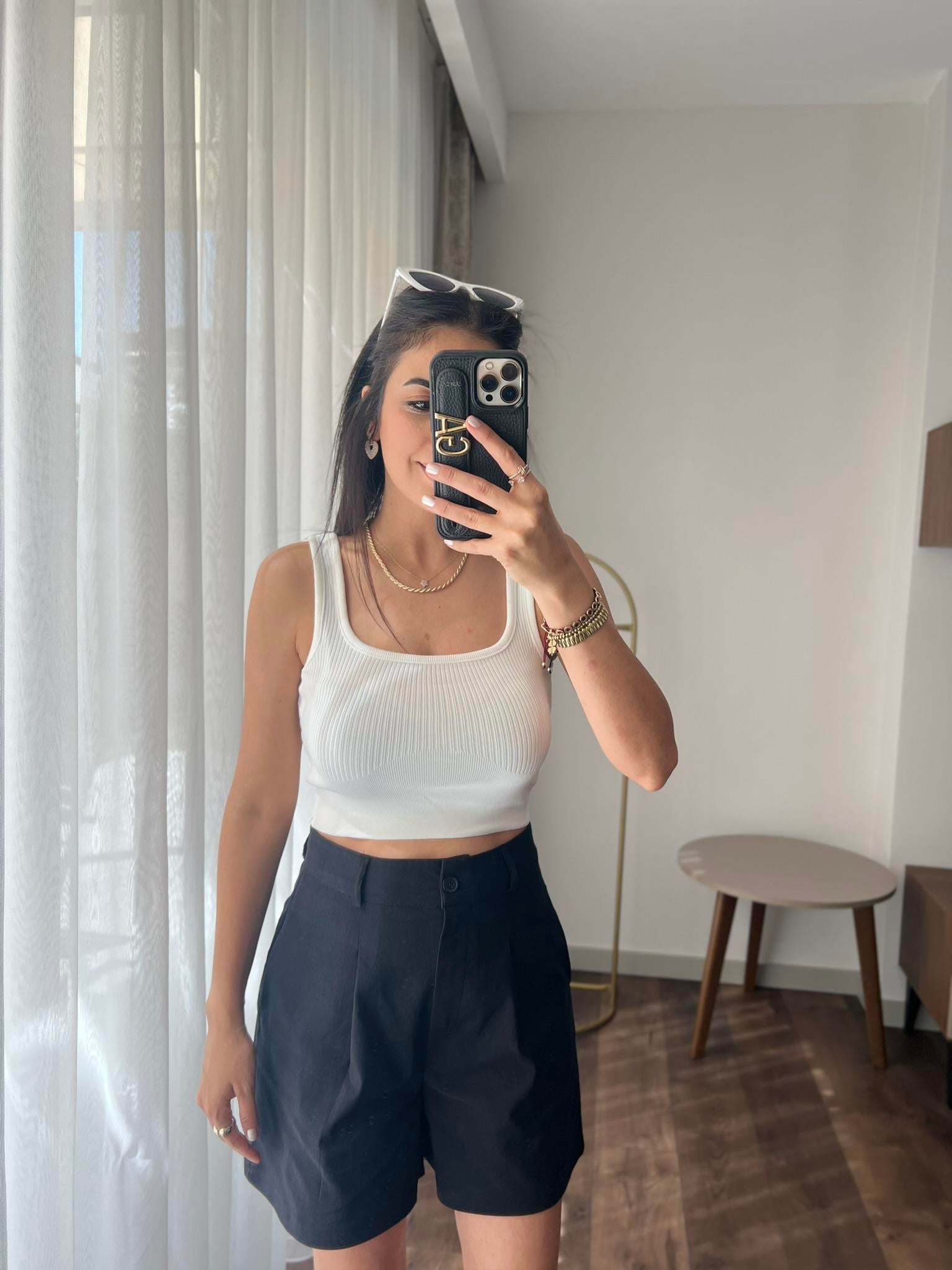FİTİLLİ CROP BEYAZ