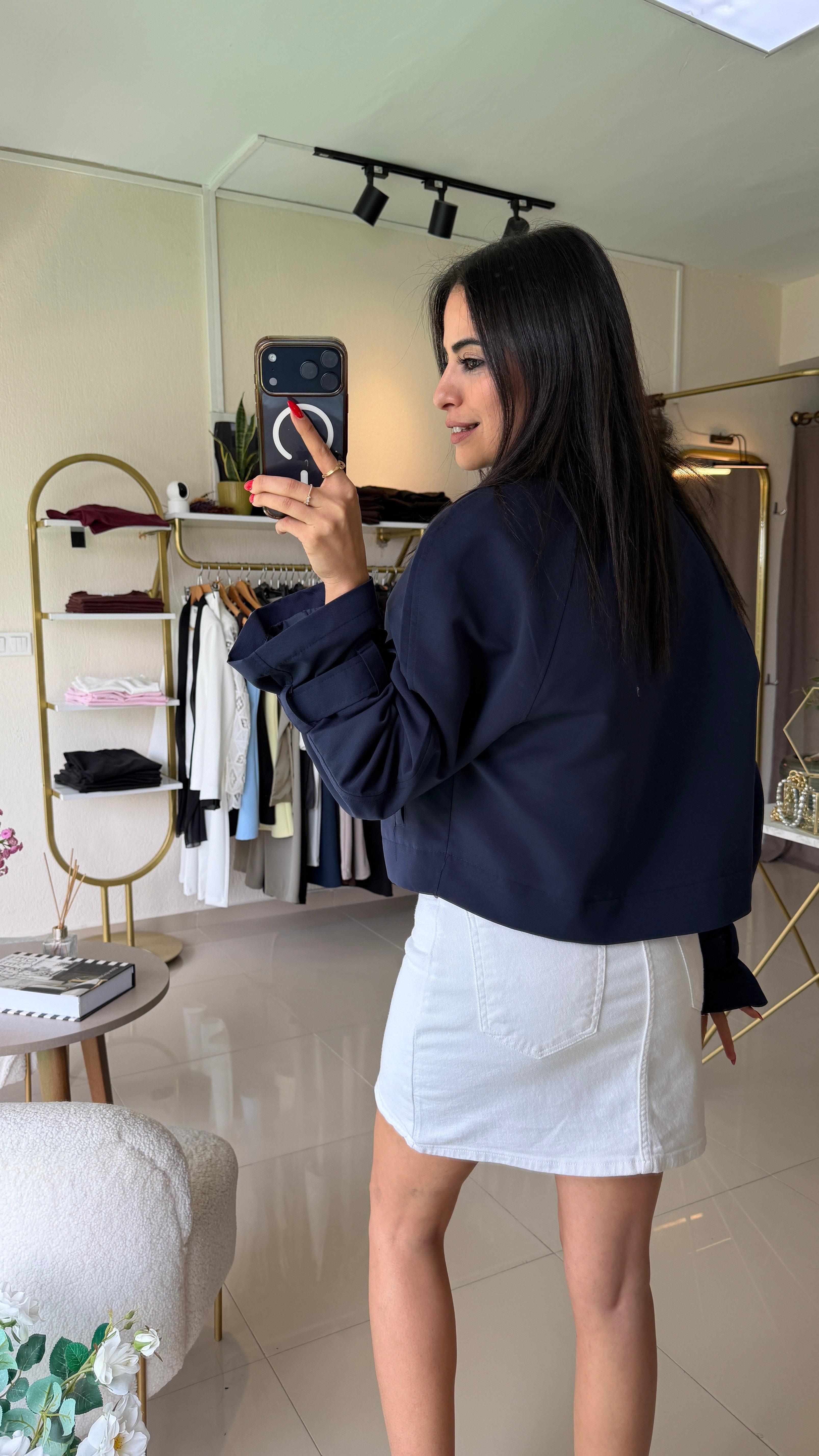 MARKA MODEL TRENÇKOT LACİVERT