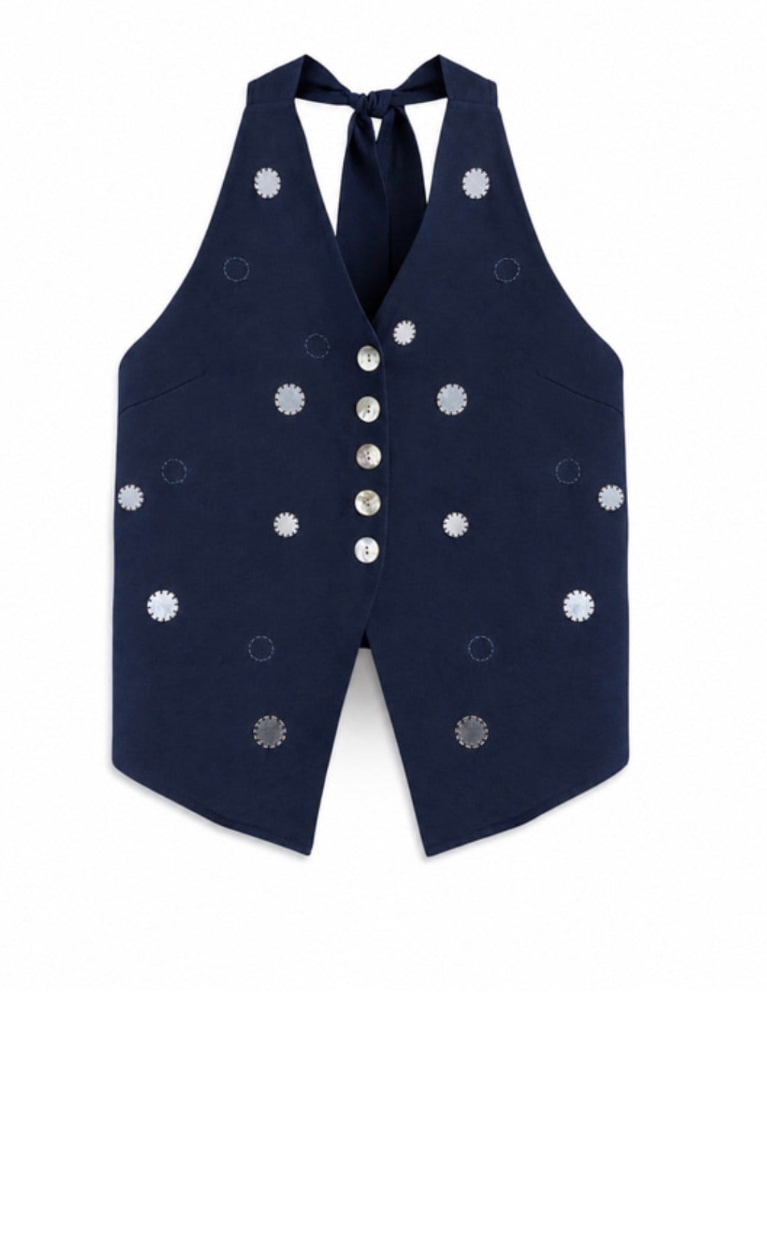 Pul Aksesuarlı , Premium Yelek & Pantolon Lacivert Takım