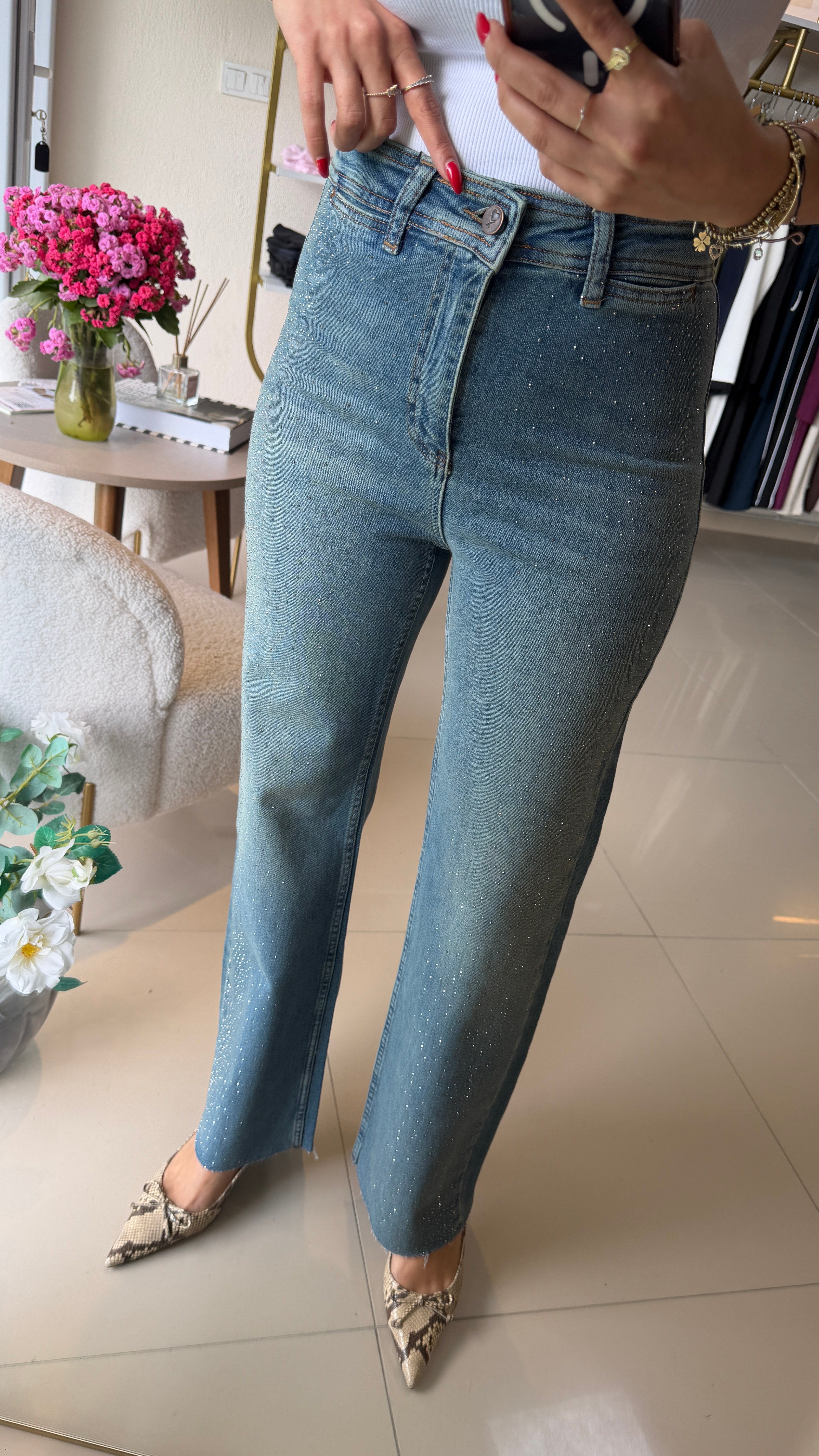 Taşlı Jean Tint