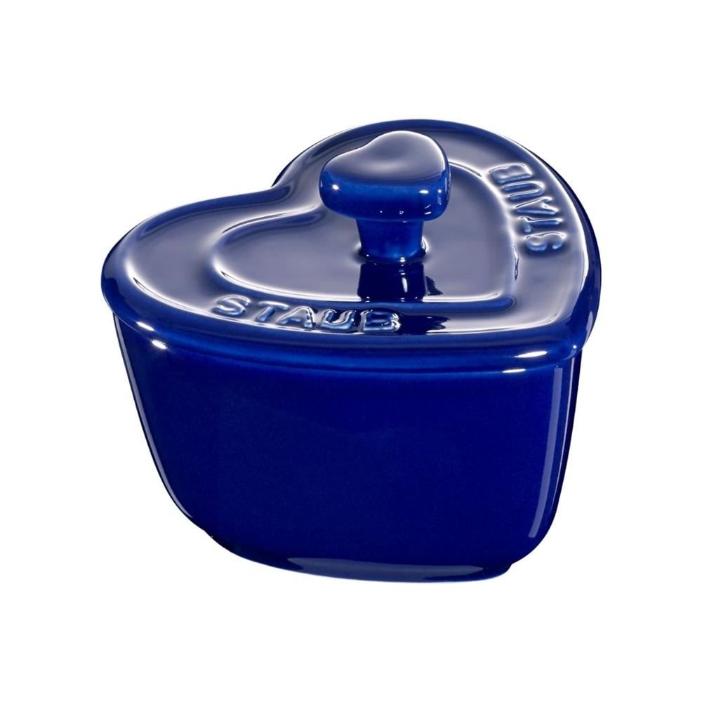 2'Lİ KAPAKLI KALP ŞEKİLLİ SERAMİK KAP