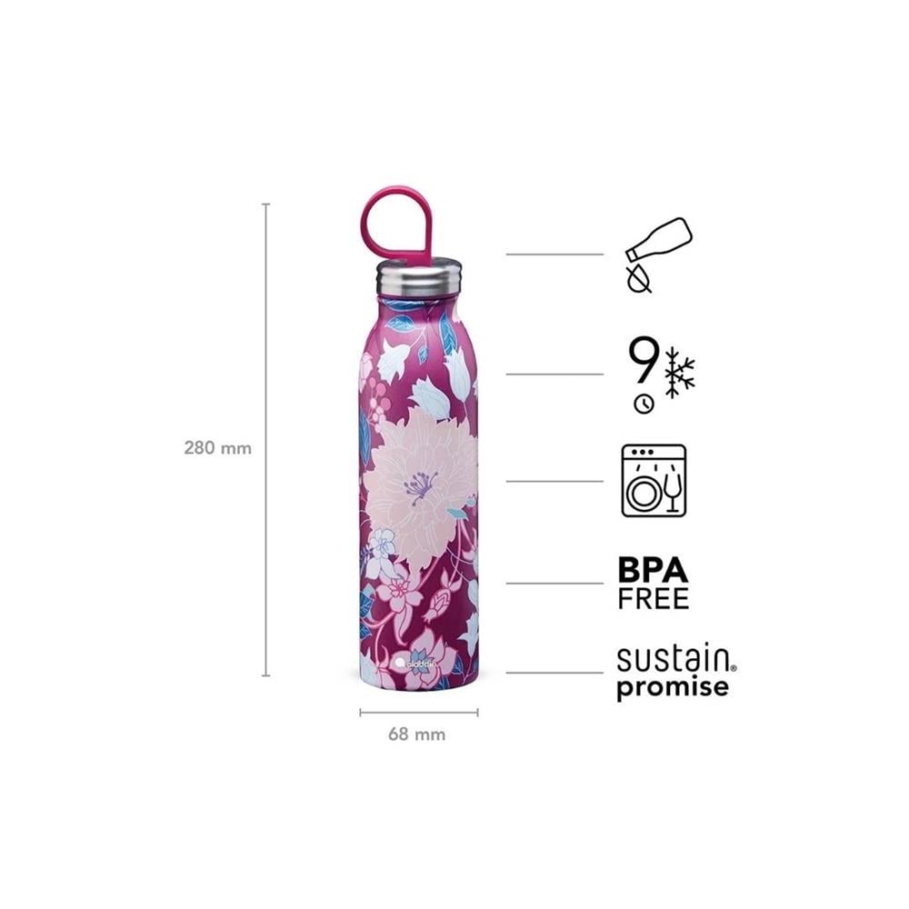Aladdin X Naito Chilled Thermavac Paslanmaz Çelik Su Şişesi 0.55 LT