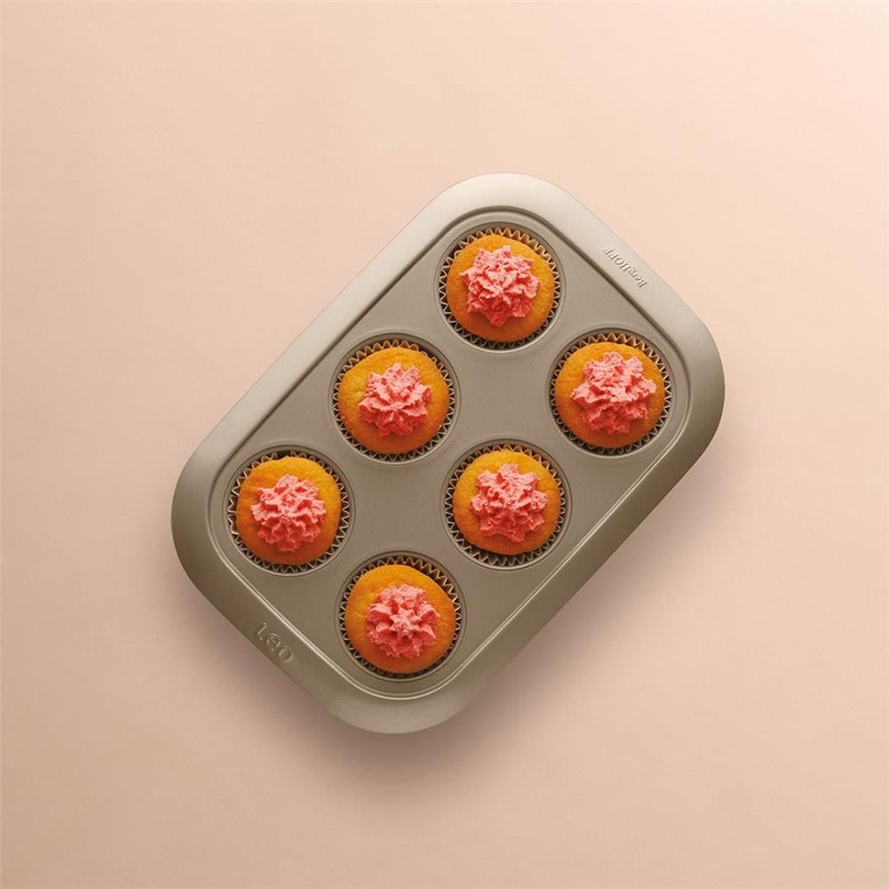 BergHOFF Leo Balance Karbon Çeliği 6 'ı Muffin Fırın Tepsisi