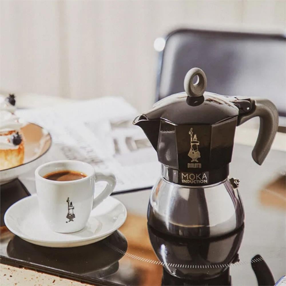 Bialetti İndüksiyon Mokapot Siyah 6 Cup