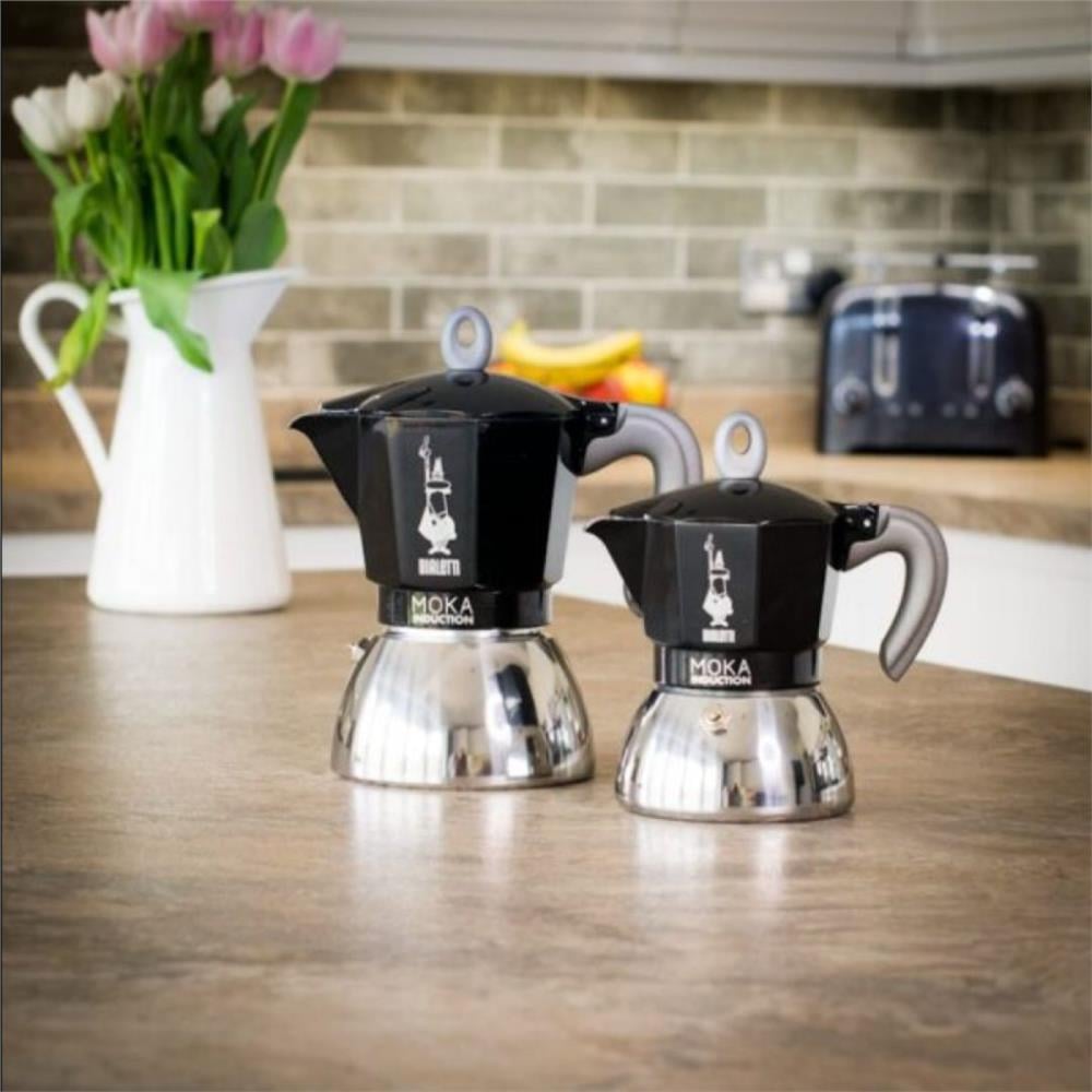 Bialetti İndüksiyon Mokapot Siyah 6 Cup