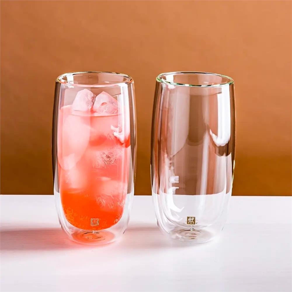 ÇİFT CAMLI 2'Lİ SOĞUK İÇECEK BARDAĞI SETİ - 474 ML