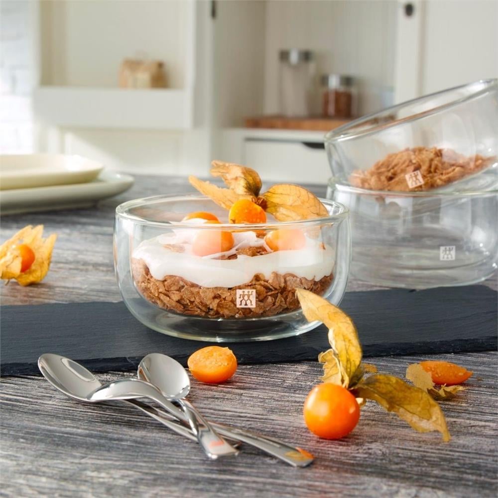 ÇİFT CAMLI 2'Lİ TATLI KASE SETİ