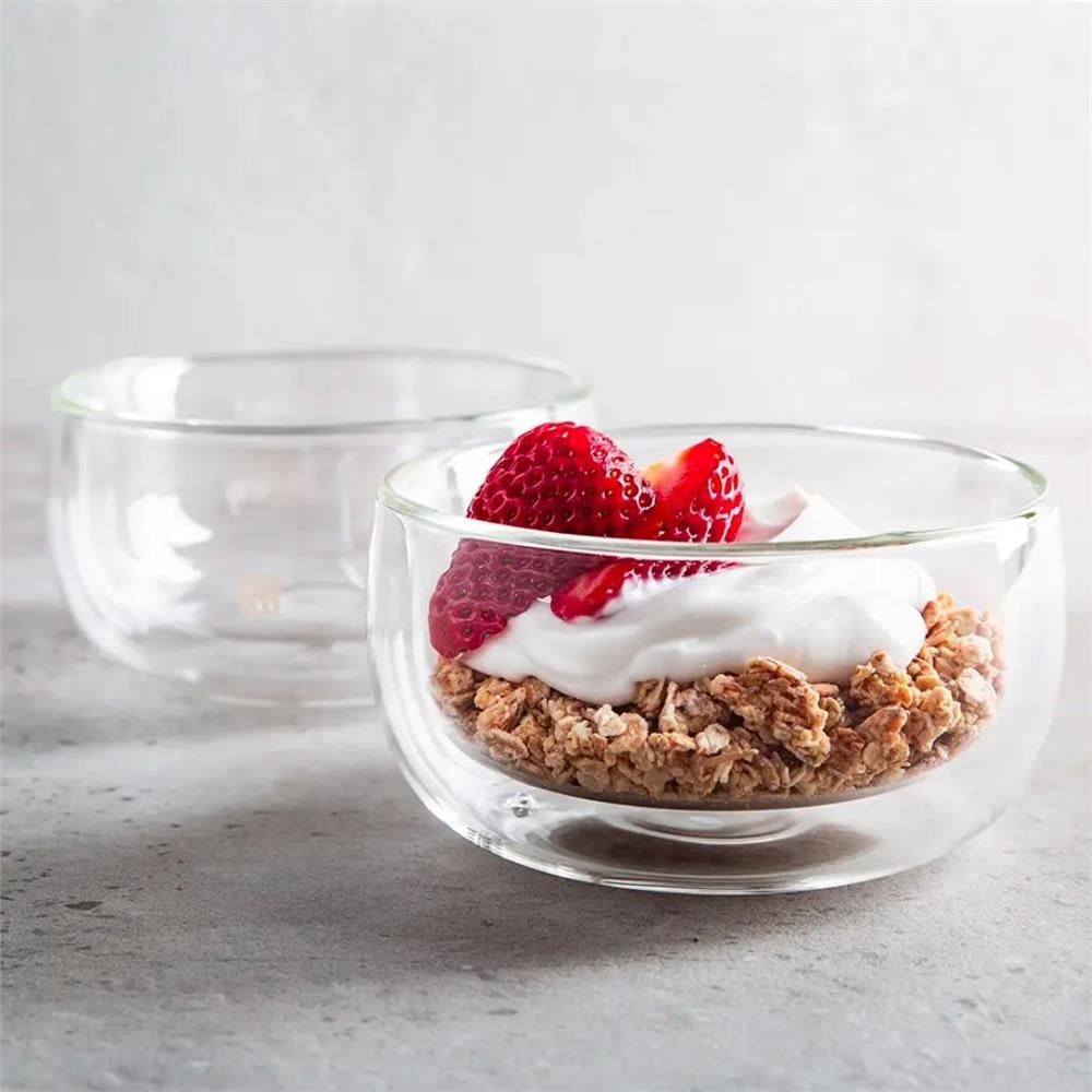 ÇİFT CAMLI 2'Lİ TATLI KASE SETİ