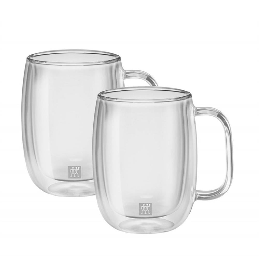 ÇİFT CAMLI KULPLU 2'Lİ LATTE MACCHİATO BARDAK SETİ - 450 ML