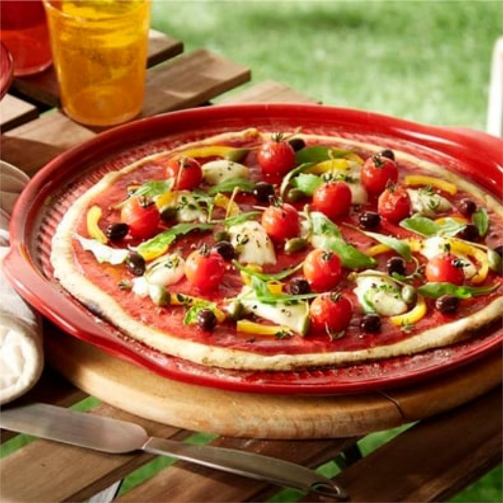 Emile Henry Paslanmaz Seramik Pizza ve Fırın Kabı Yuvarlak 40 cm - Siyah / Charcoal (EH797614)