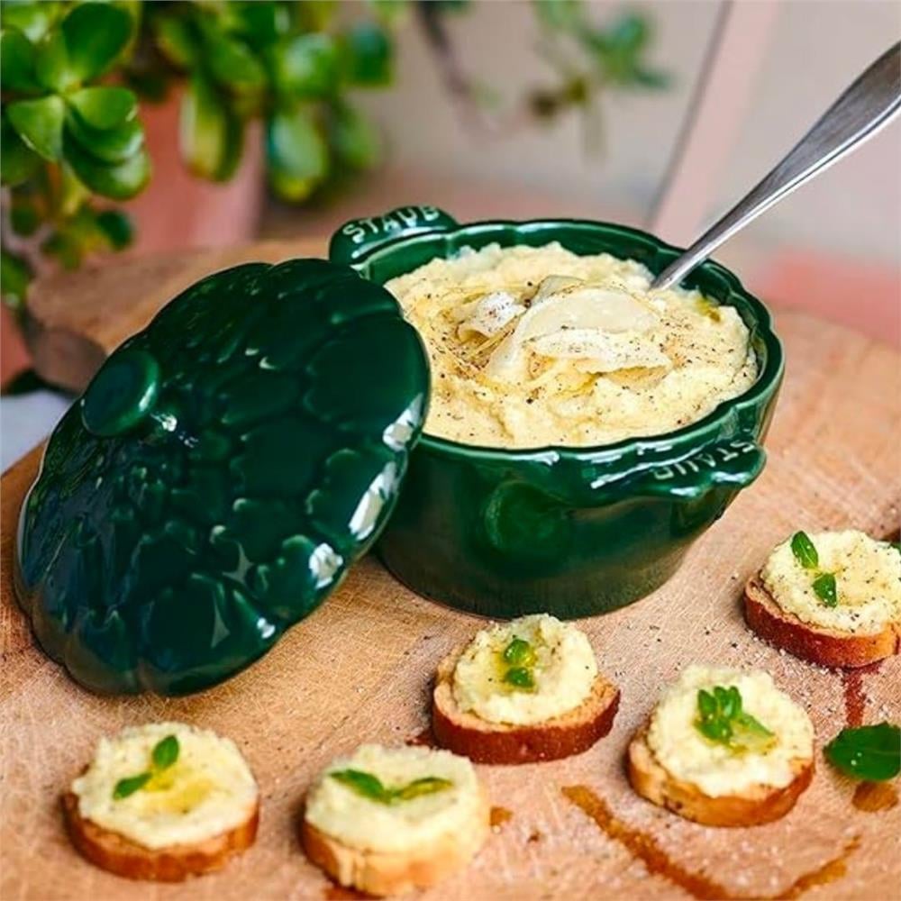 ENGİNAR DESENLİ SERAMİK COCOTTE KASE 16 OZ