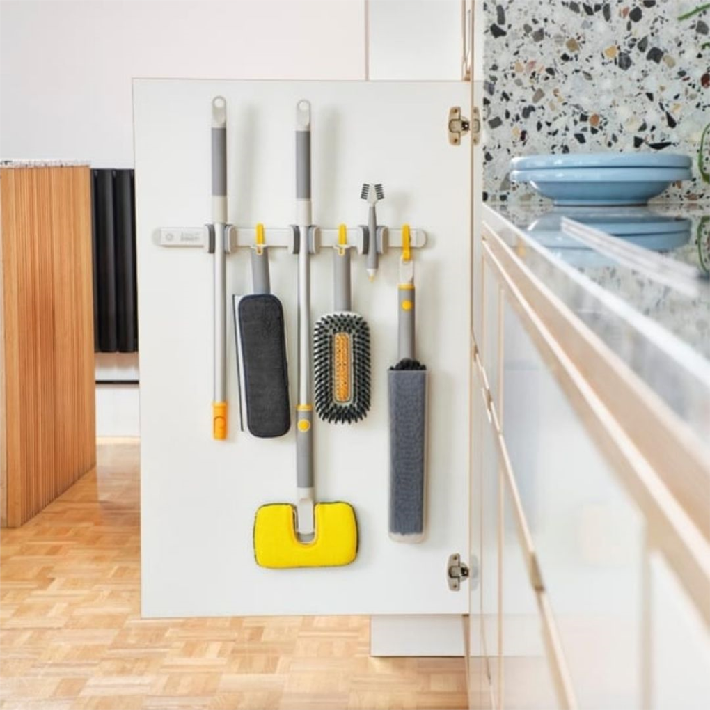 Joseph Joseph CleanTech™ 6 Parçalı Temizlik Araçları Seti - Akıllı Stantlı Mikrofiber Ev Temizlik Seti