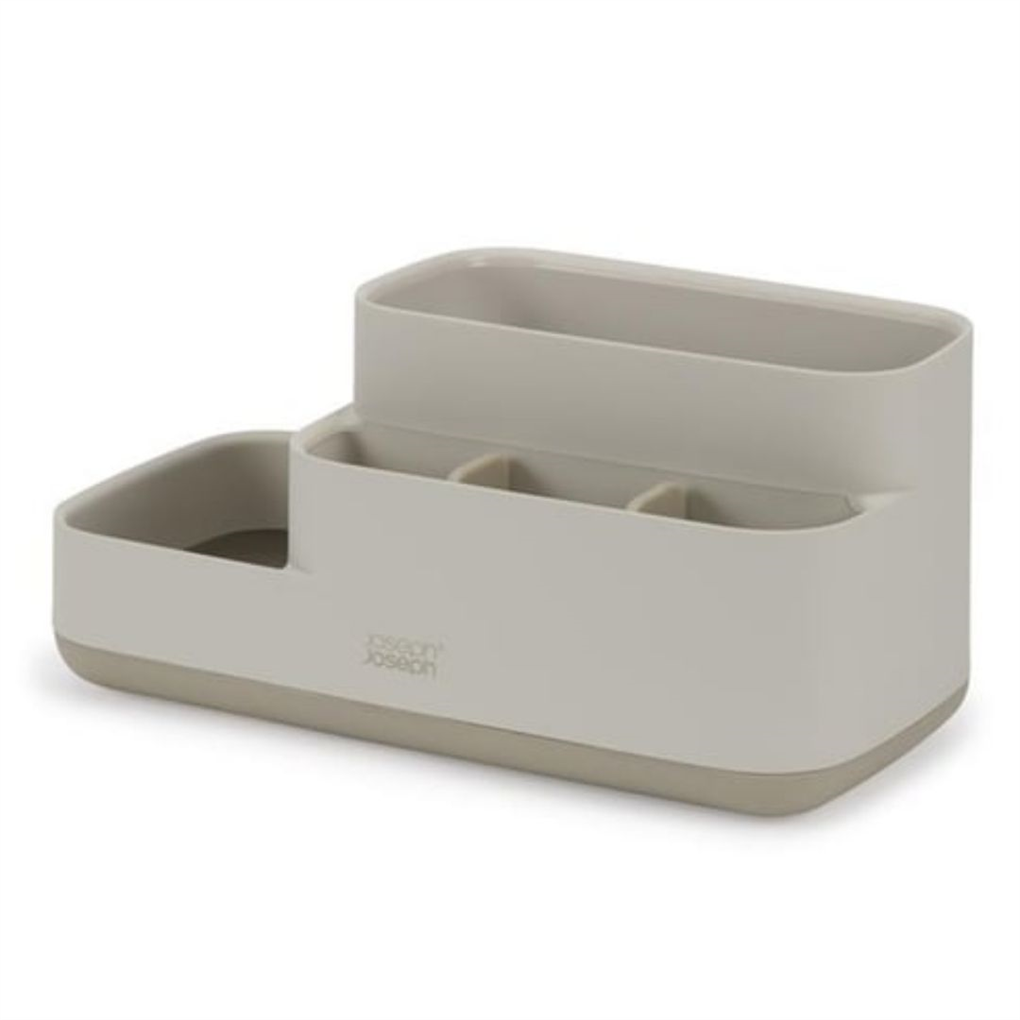 Joseph Joseph EasyStore™ Banyo Düzenleyici Diş Fırçalık - Ekru / Clay (Çok Bölmeli Organizer)