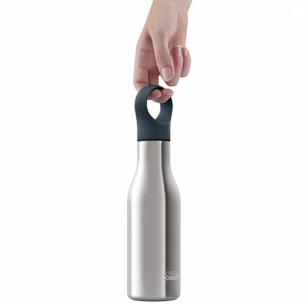 Joseph JosephLoop™ Vakum Yalıtımlı Termos Şişe 500 ML - Antrasit (Sızdırmaz Kapaklı)