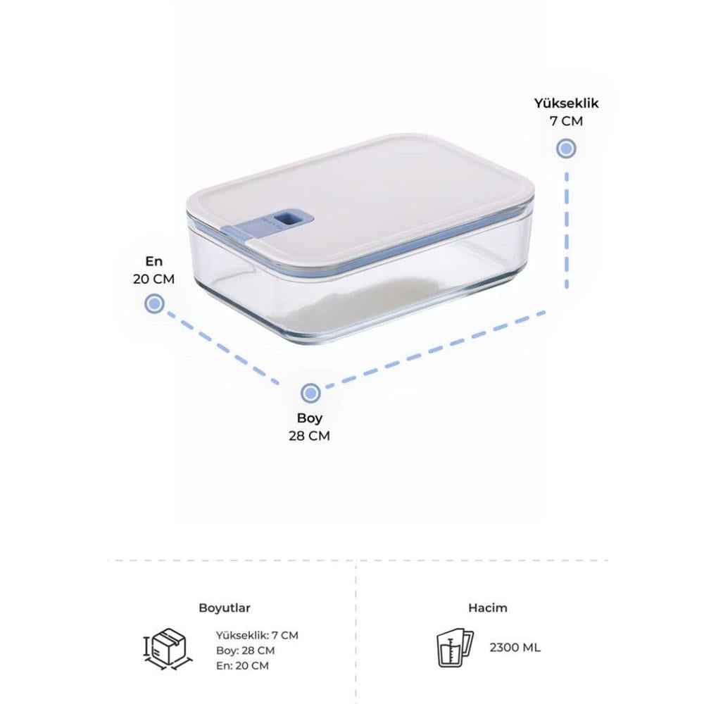 Neoflam Perfect Seal Cam Saklama Kabı 2300Ml