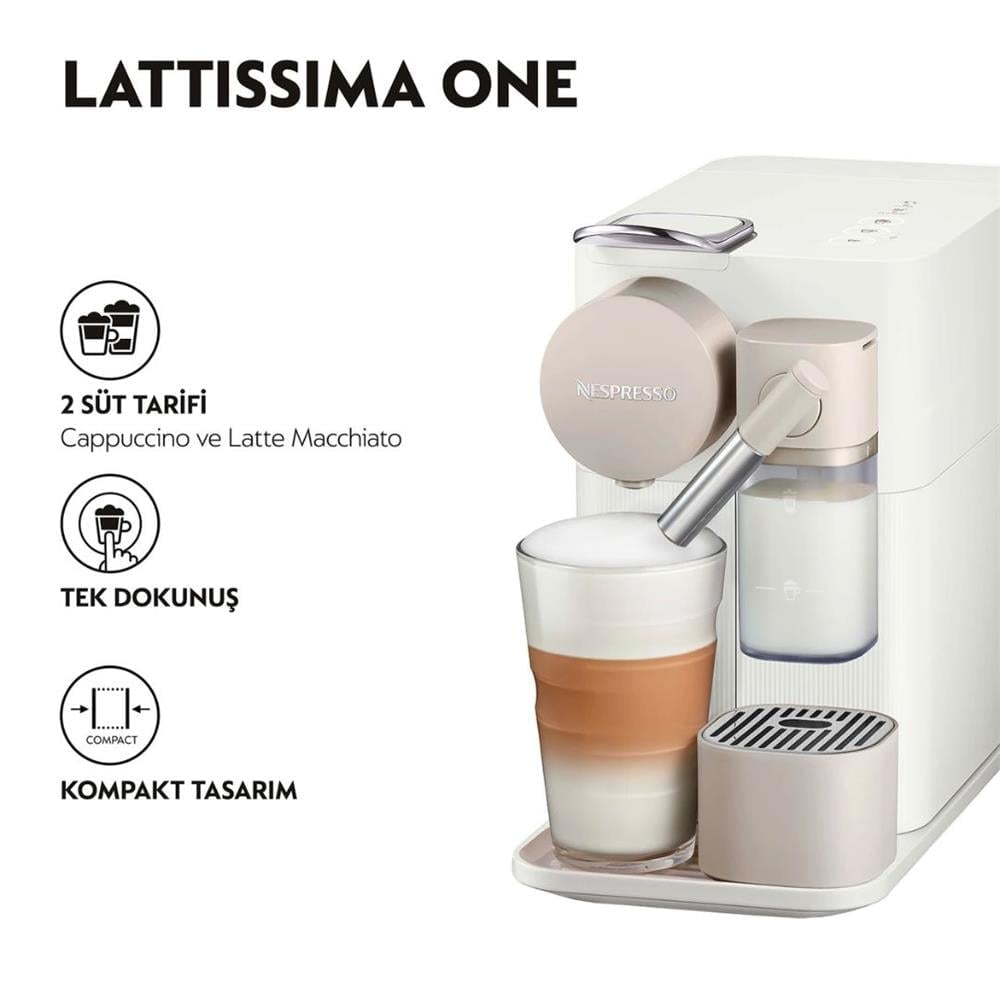 Nespresso F121 Lattissima One White Kahve Makinesi