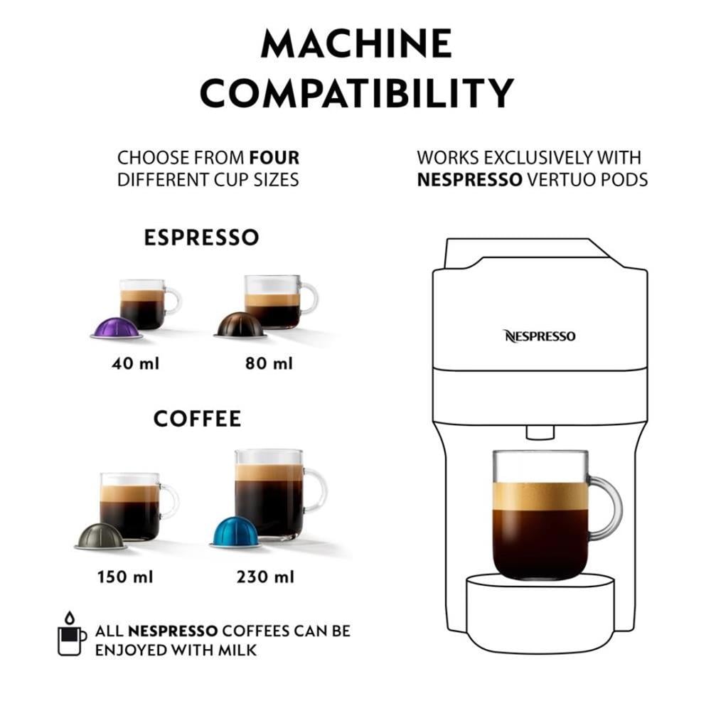 Nespresso Vertuo Pop Kahve Makinesi Coconut White