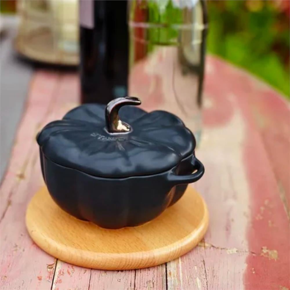 SERAMİK BALKABAĞI KASE, SİYAH