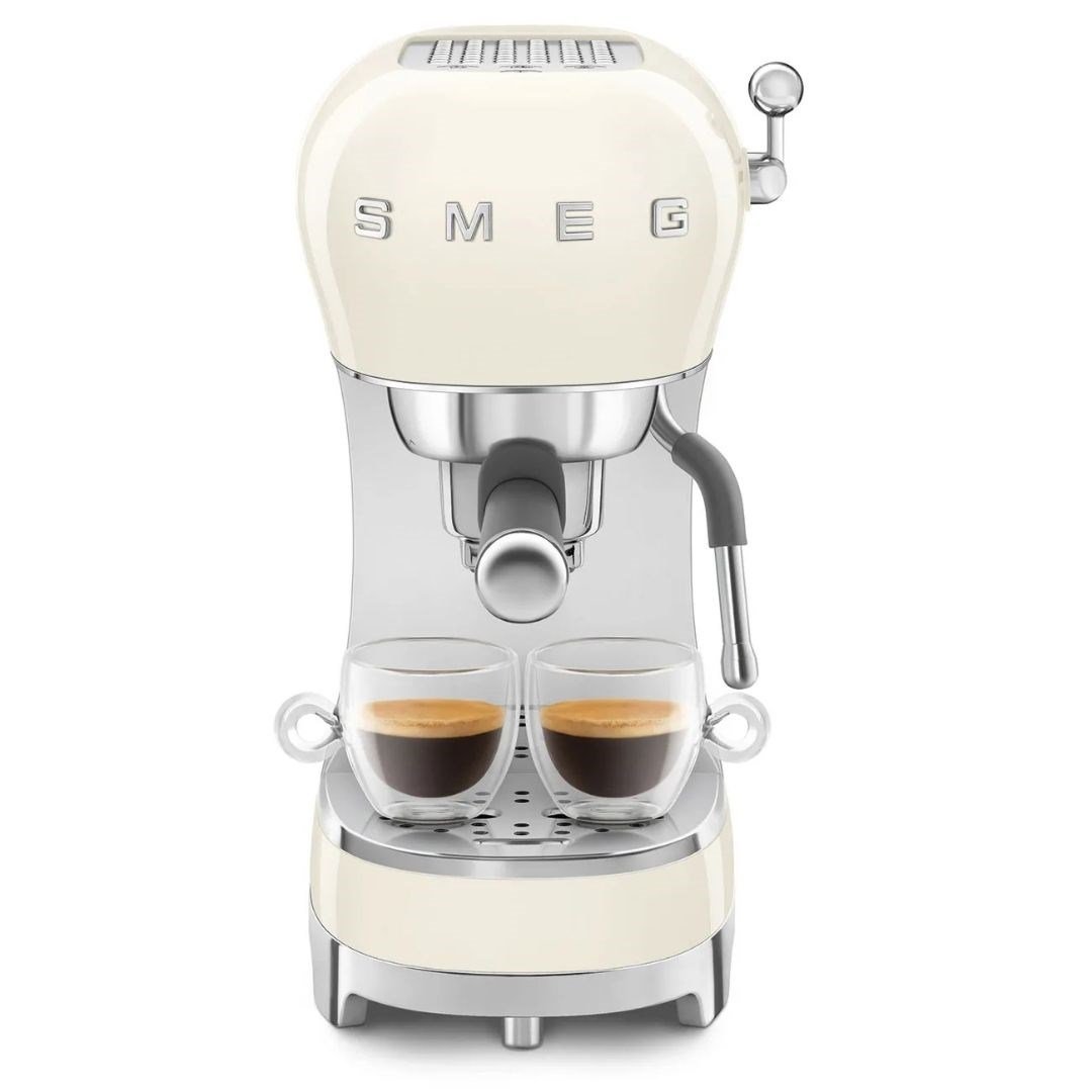 Smeg 50's Style Retro ECF02CREU Manuel Espresso Makinesi - Krem