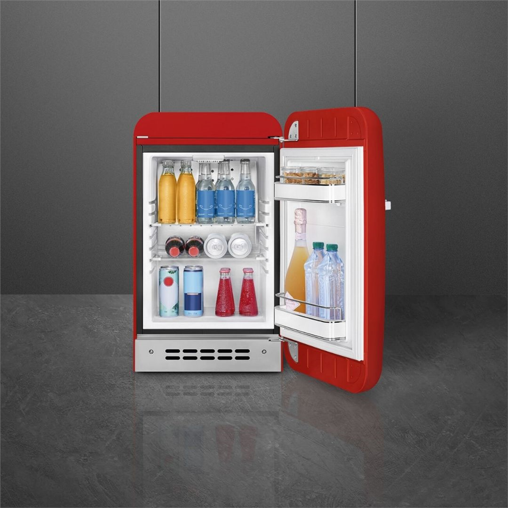 Smeg 50's Style Retro FAB5RRD6 Mini Soğutucu - Kırmızı / Sağ Menteşe