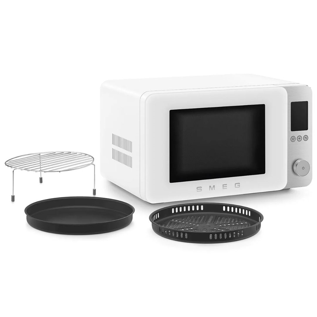 Smeg 50's Style Retro MOC02WHMEU Solo Kombi Mikrodalga Fırın - Mat Beyaz