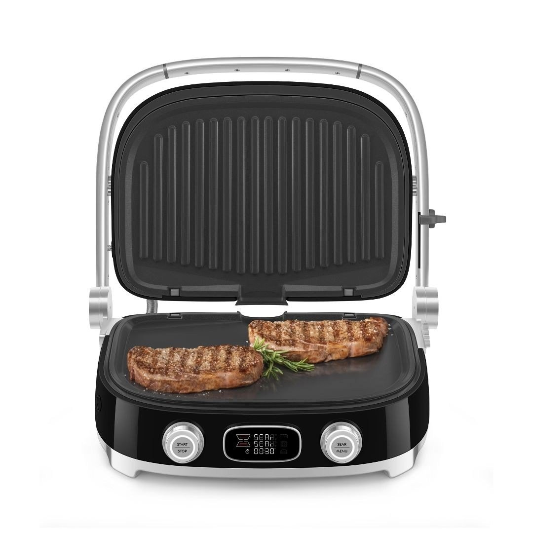 Smeg MGF01BLEU Çok Amaçlı Izgara Siyah (Multiuse Grill)
