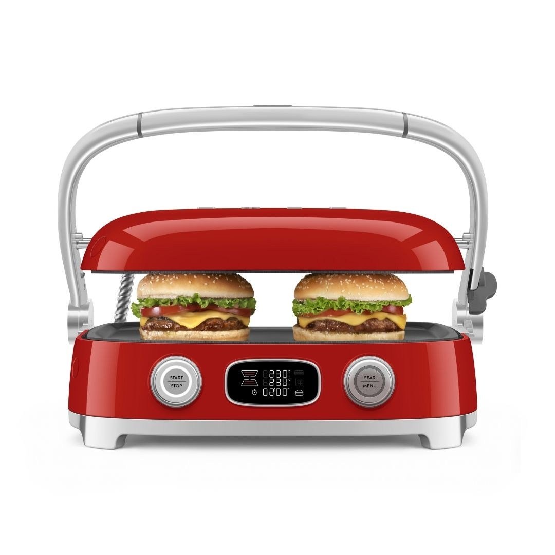 Smeg MGF01RDEU Çok Amaçlı Izgara Kırmızı (Multiuse Grill)