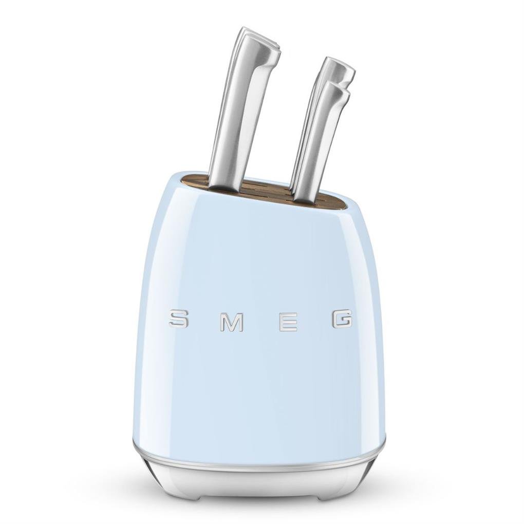 Smeg Pastel Mavi Standlı Bıçak Seti