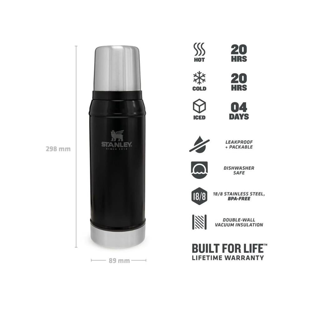 Stanley Klasik Vakumlu Termos 0.75 Lt Siyah