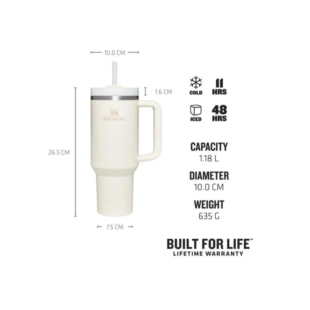Stanley Quencher Pipetli Termos Bardak 1.18 Lt Krem