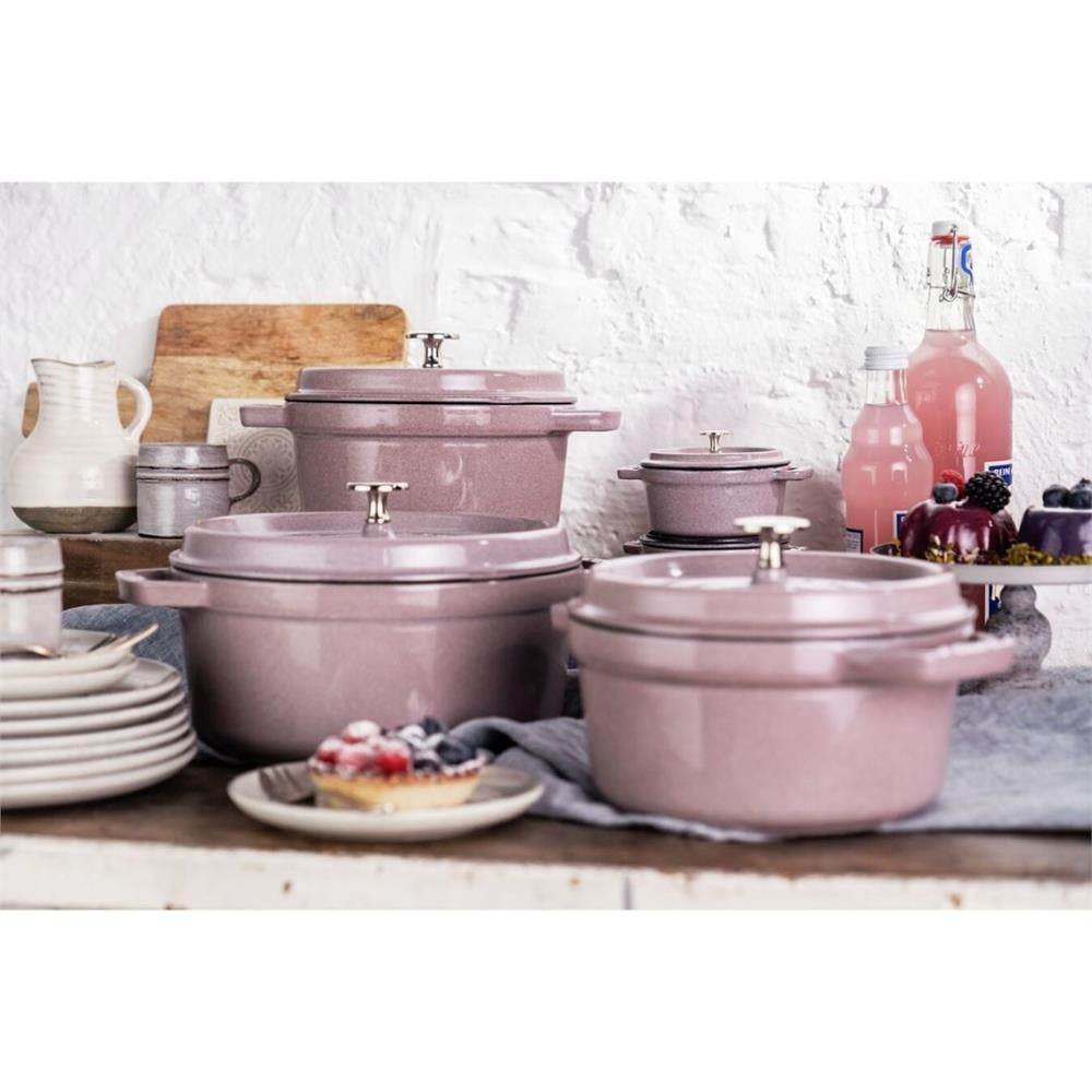 Staub La Cocotte Döküm Tencere Yuvarlak Kiraz çiçeği 24 cm