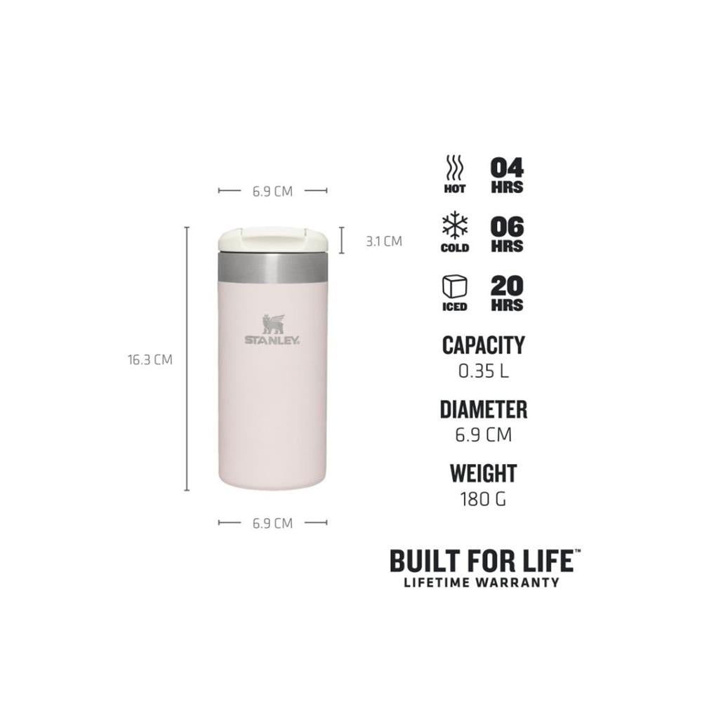 The AeroLigh Transit Mug .35L / 12oz Rose Quartz Metallic
