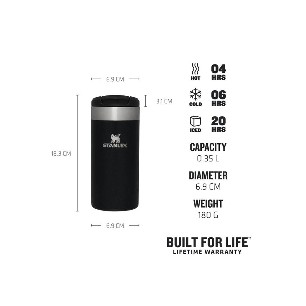The AeroLight Transit Mug .35L / 12oz Black Metallic