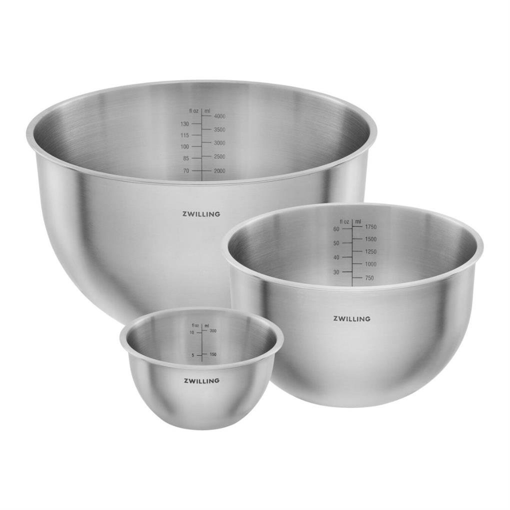 ZWILLING Fresh & Save BOWLSKase Seti S/M/L / 3-parça, paslanmaz çelik, Metalik Gri