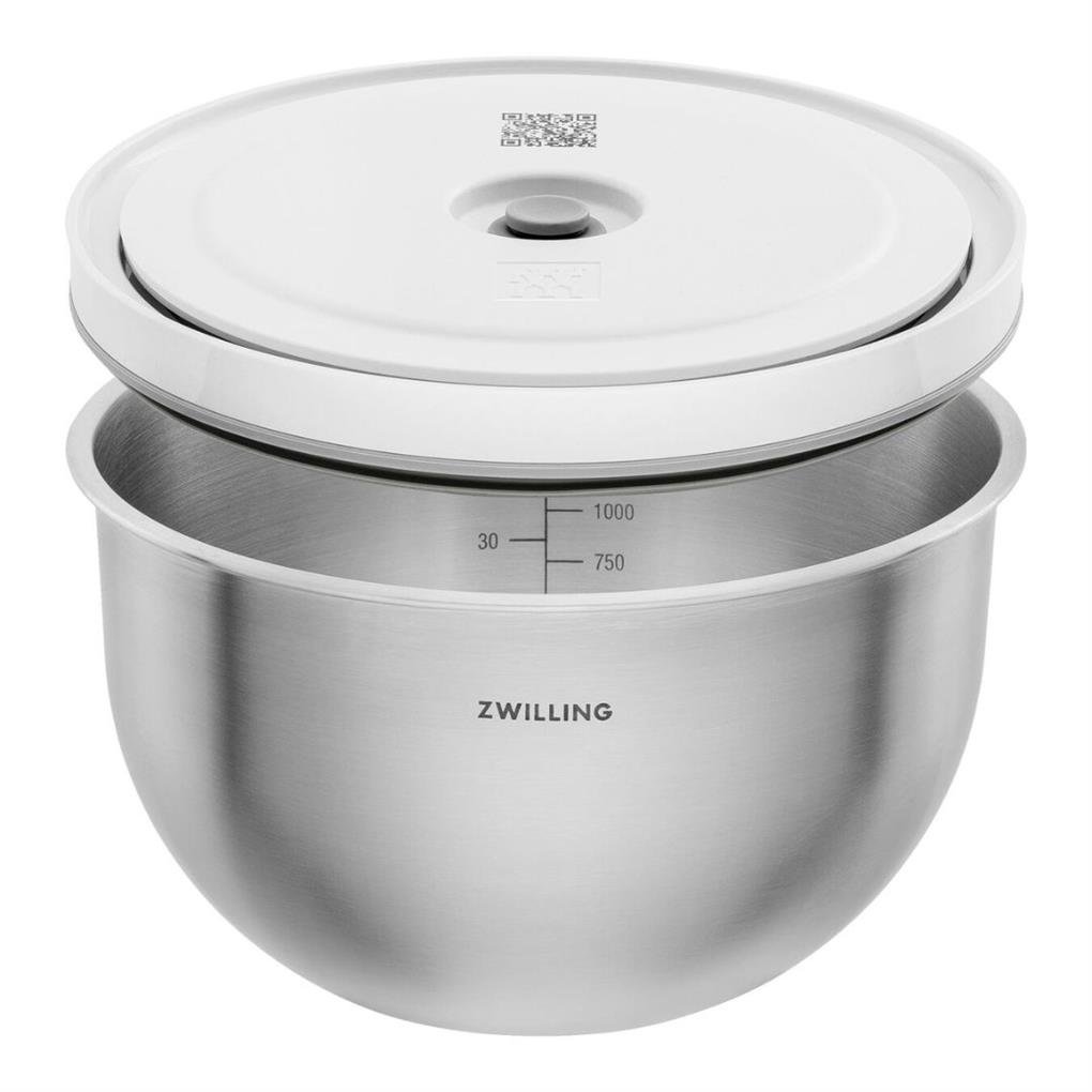 ZWILLING Fresh & Save BOWLSVacuum bowl M / 18 cm, paslanmaz çelik, Metalik Gri