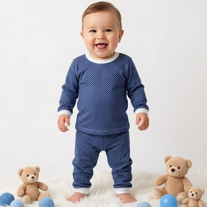 İnce Yazlık Kumaş Baskılı Bebek Takımı 0-6 Ay-1-2 Yaş