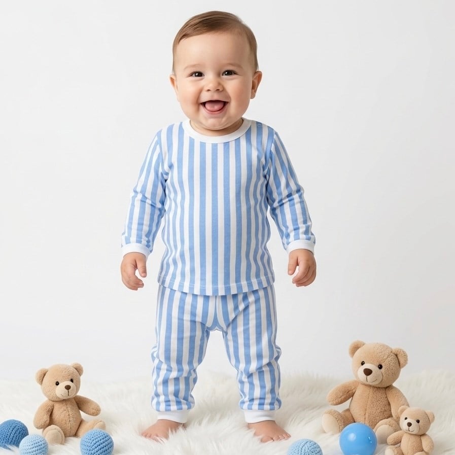 İnce Yazlık Kumaş Noktalı Bebek Takımı 0-6 Ay-1-2 Yaş
