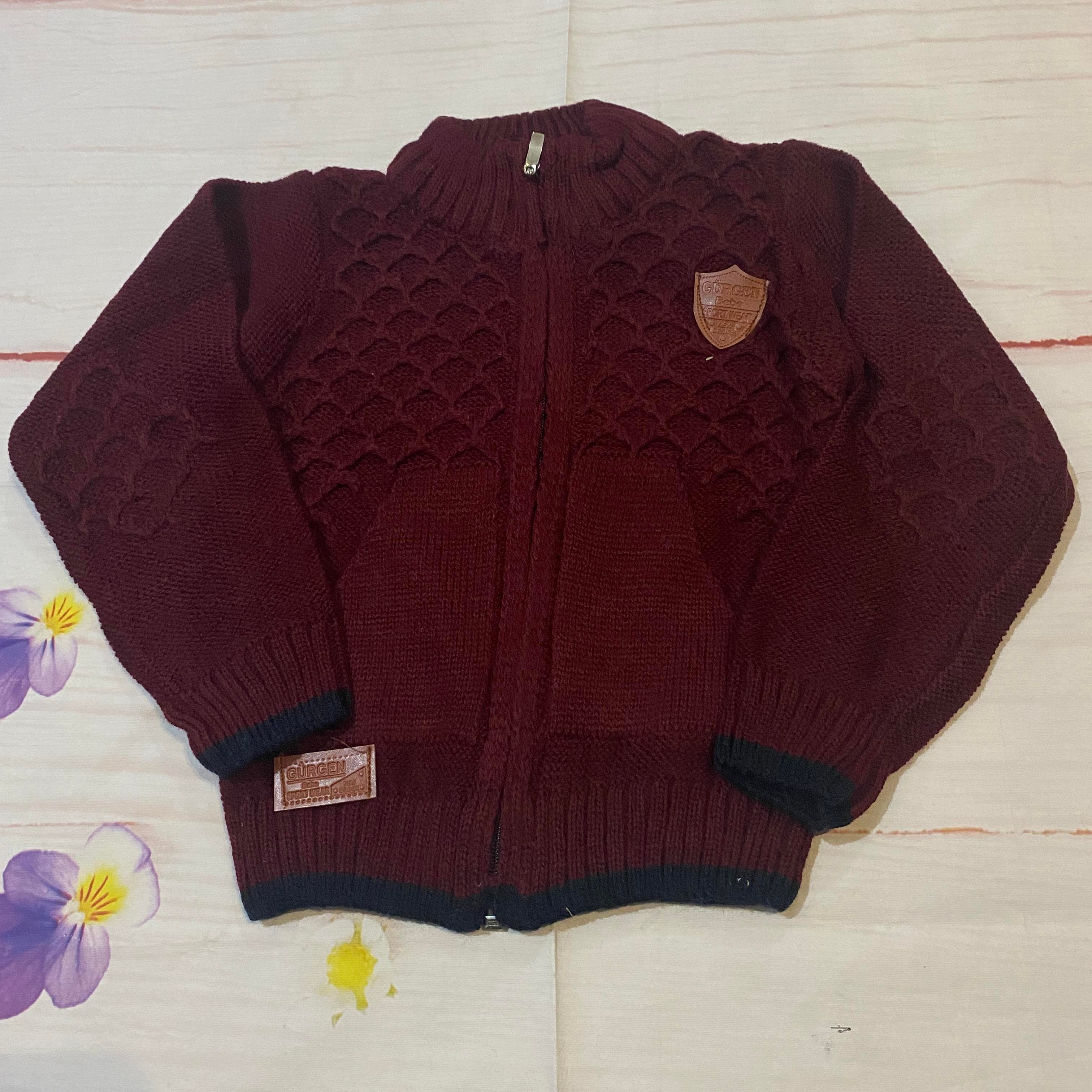 Kışlık Fermuarlı Bebek Çocuk Hırka