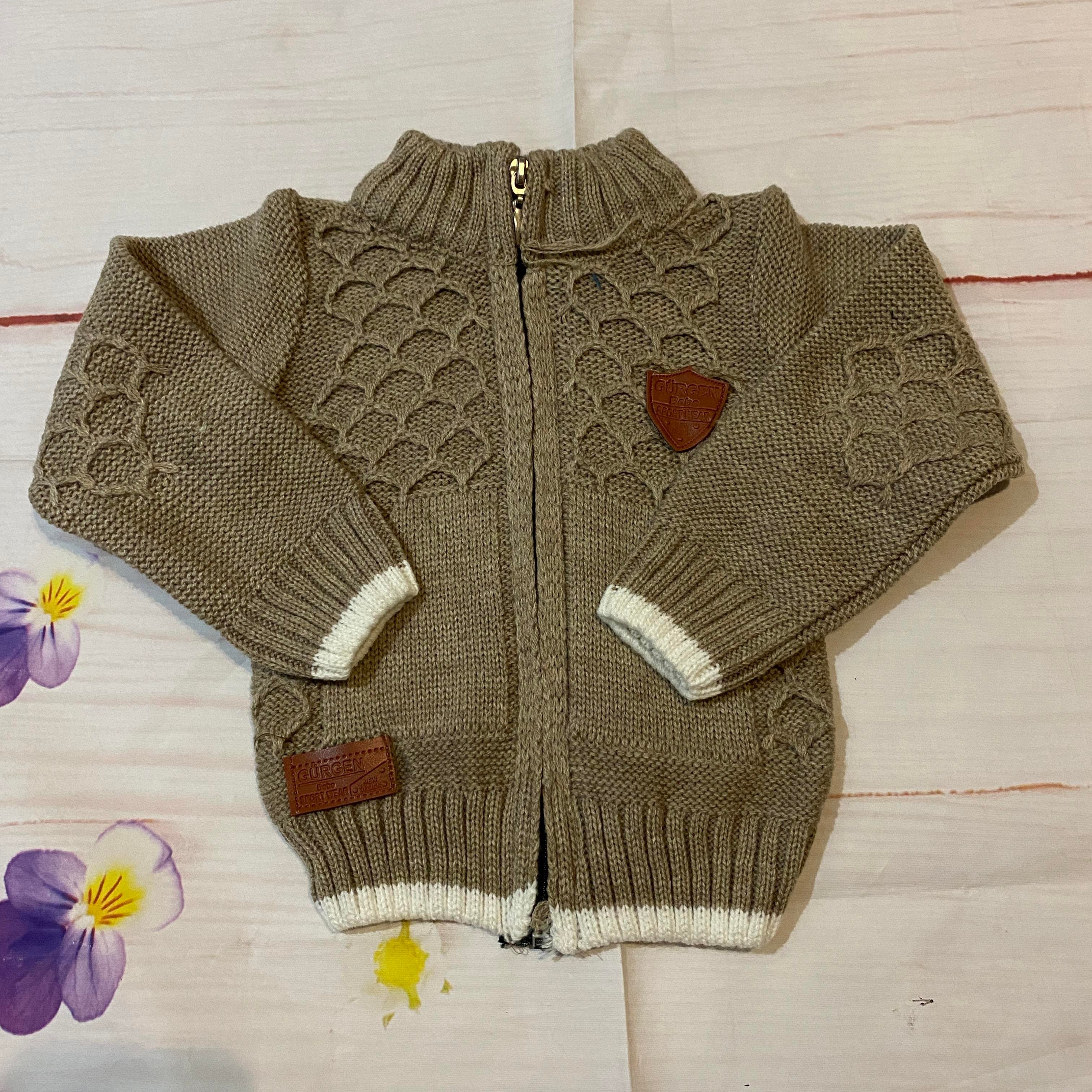 Kışlık Fermuarlı Bebek Çocuk Hırka