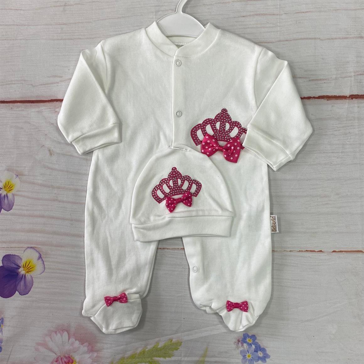 Taçlı Bebek Tulum Seti