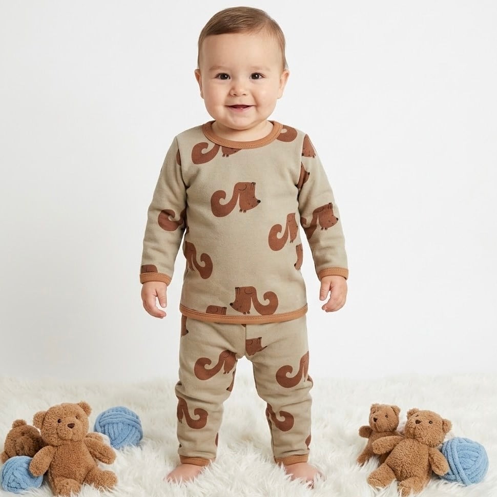 Üç İplik Kışlık Bebek Takımı 3 Ay-1 Yaş