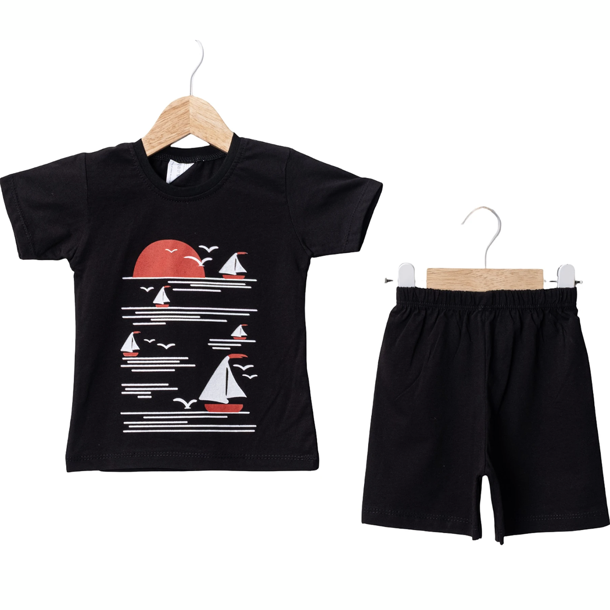 Yelkenli Bebek Çocuk Şort Takım 2-3-4-5 Yaş