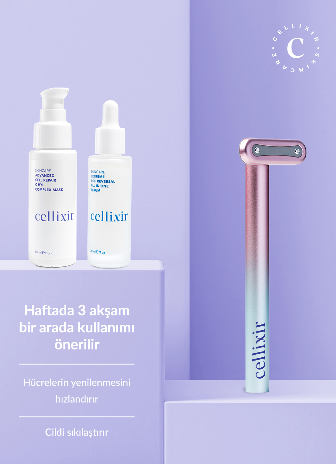 Cellixir 3'lü Anti Aging Terapi Seti