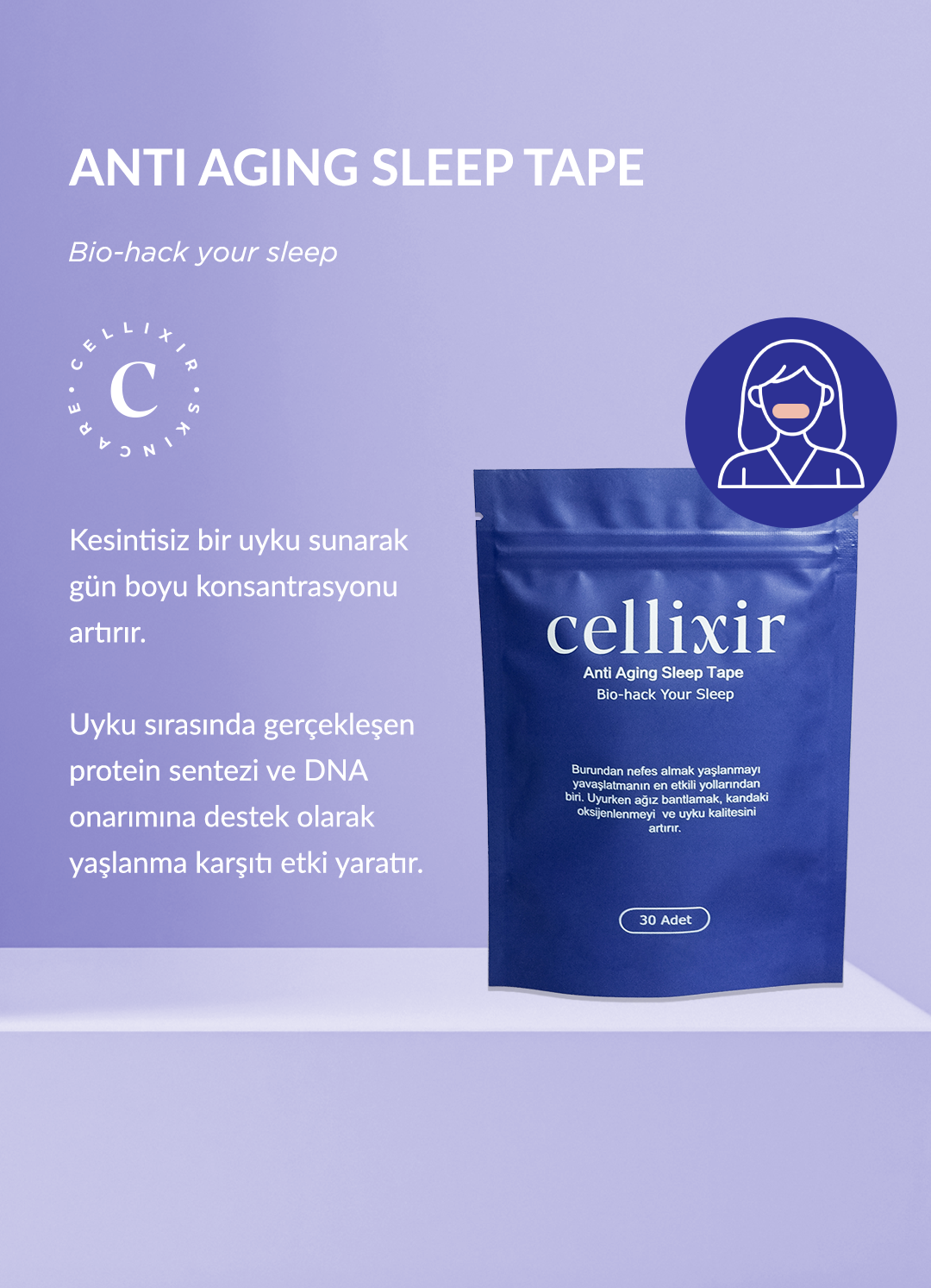 Cellixir Anti Aging 6'lı Sleep Tape Set