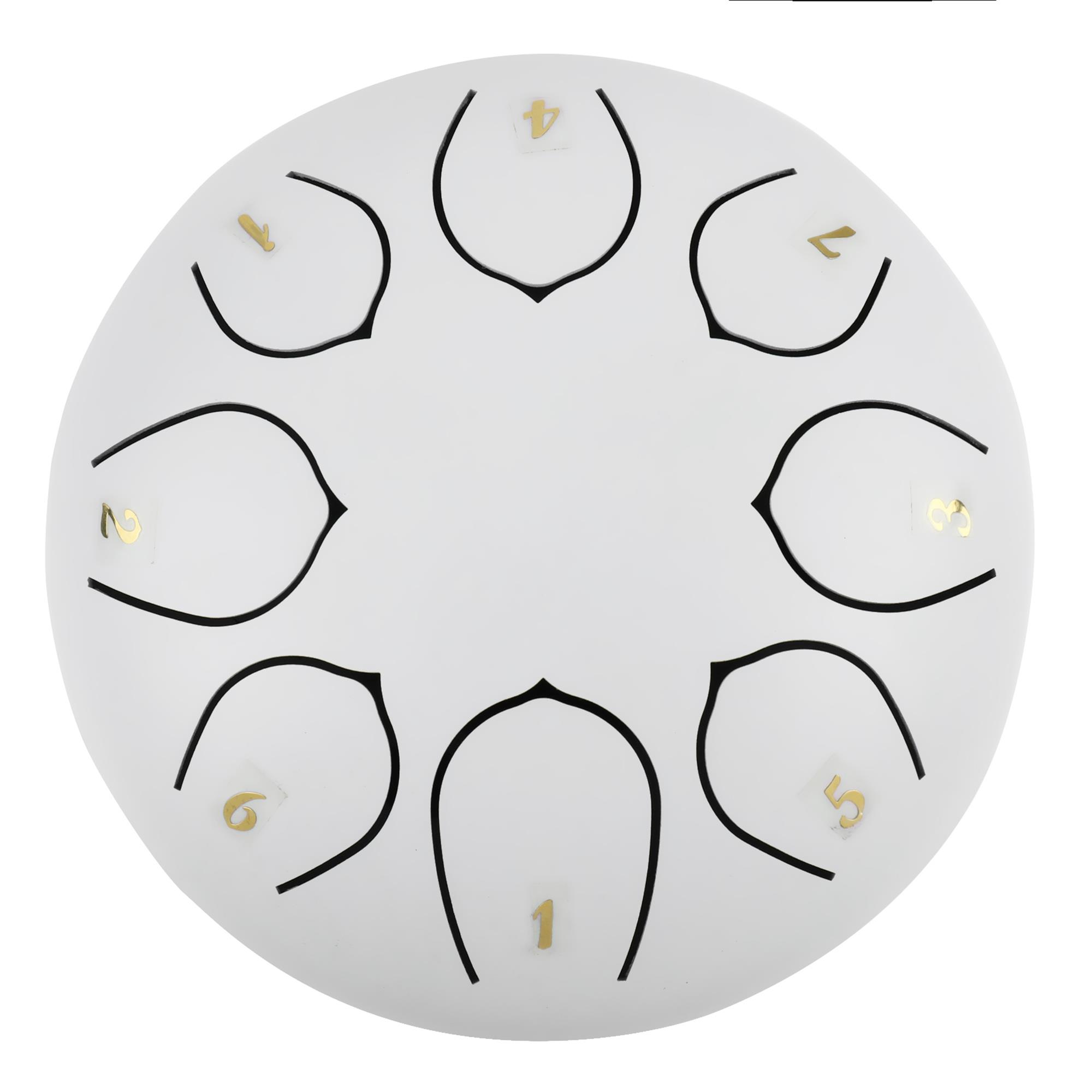 Jwin JTN-68 6 Inç 8 Ses Ton Çelik Handpan Tongue Davulu - Beyaz