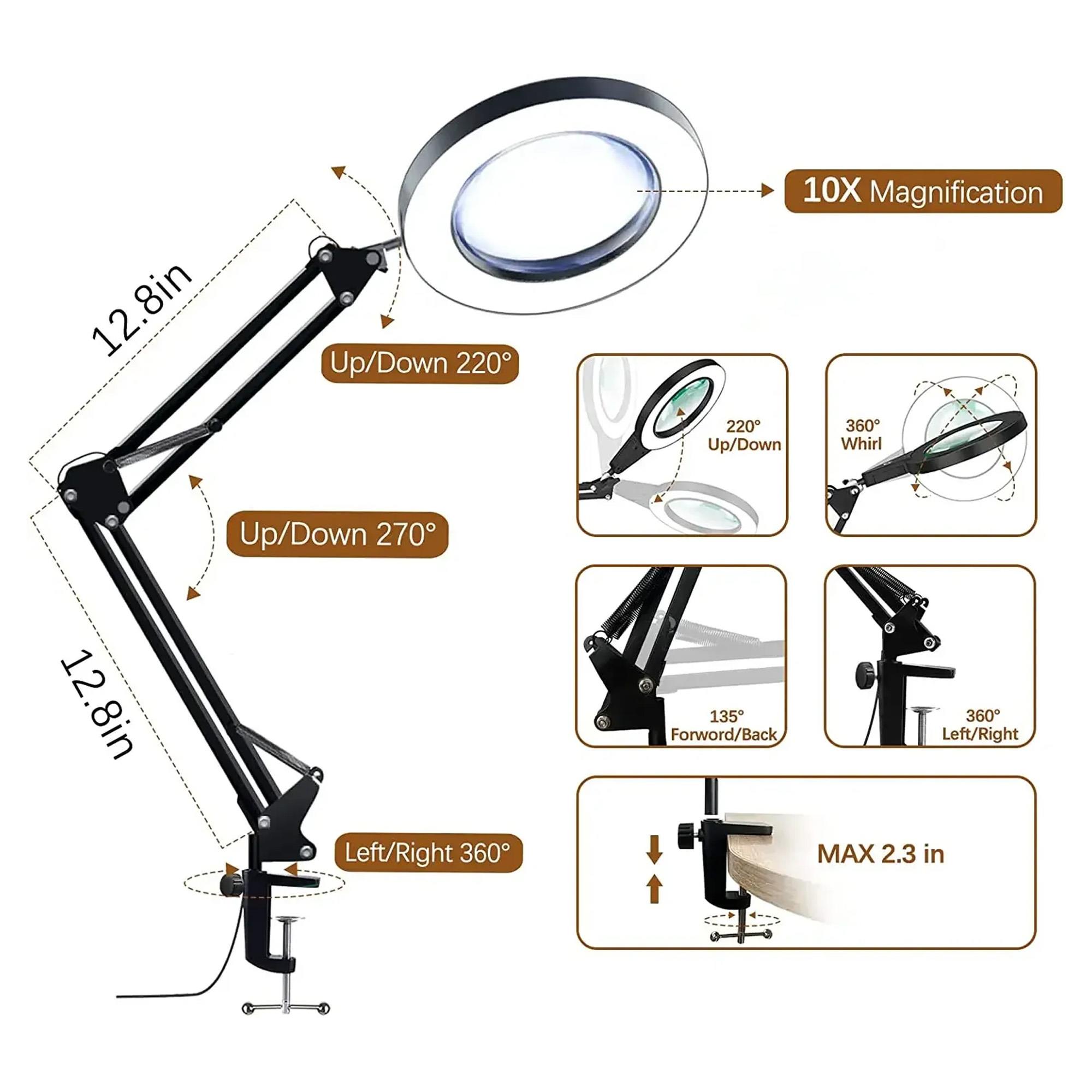 Jwin MB-600 Ledli Masa Büyüteç 