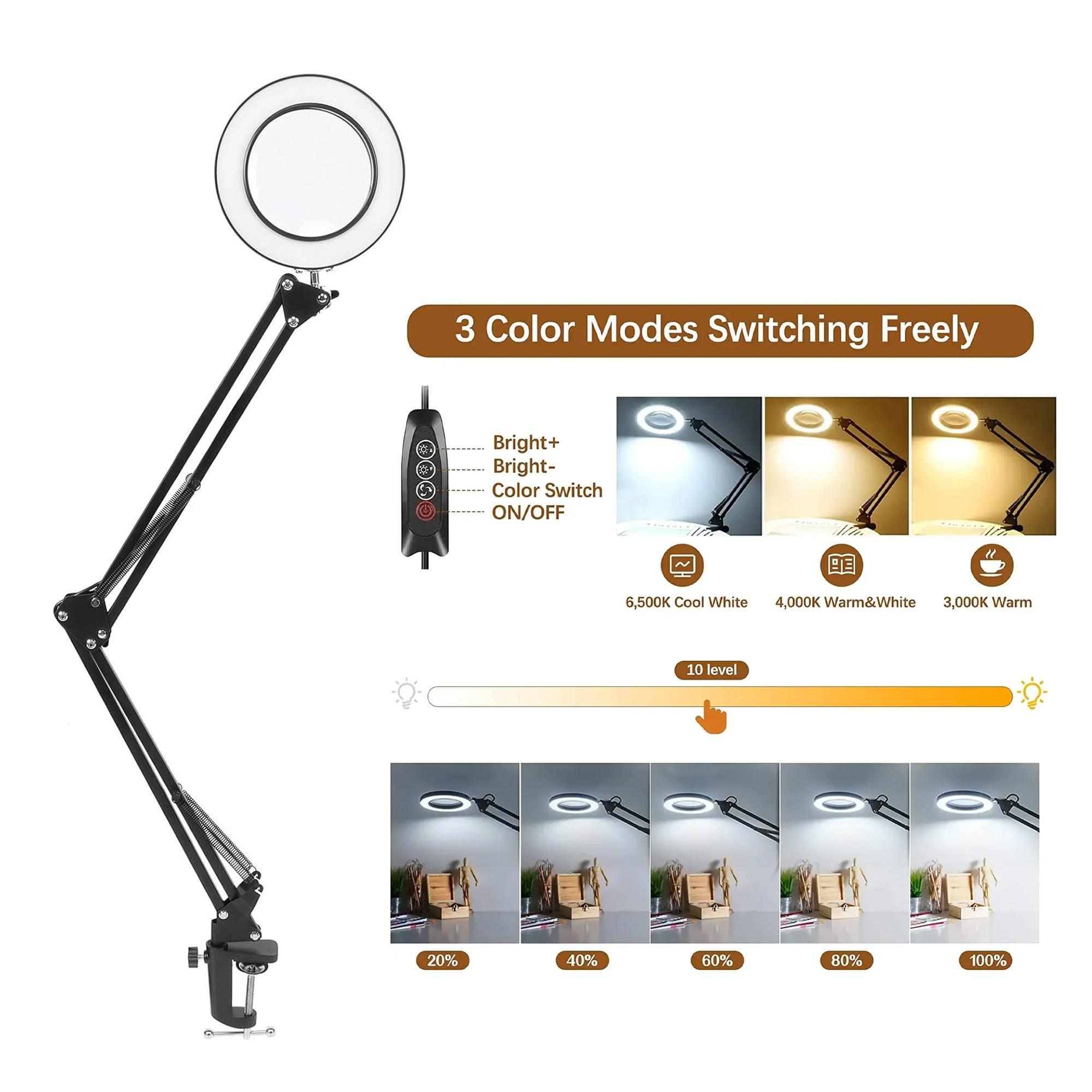 Jwin MB-600 Ledli Masa Büyüteç 