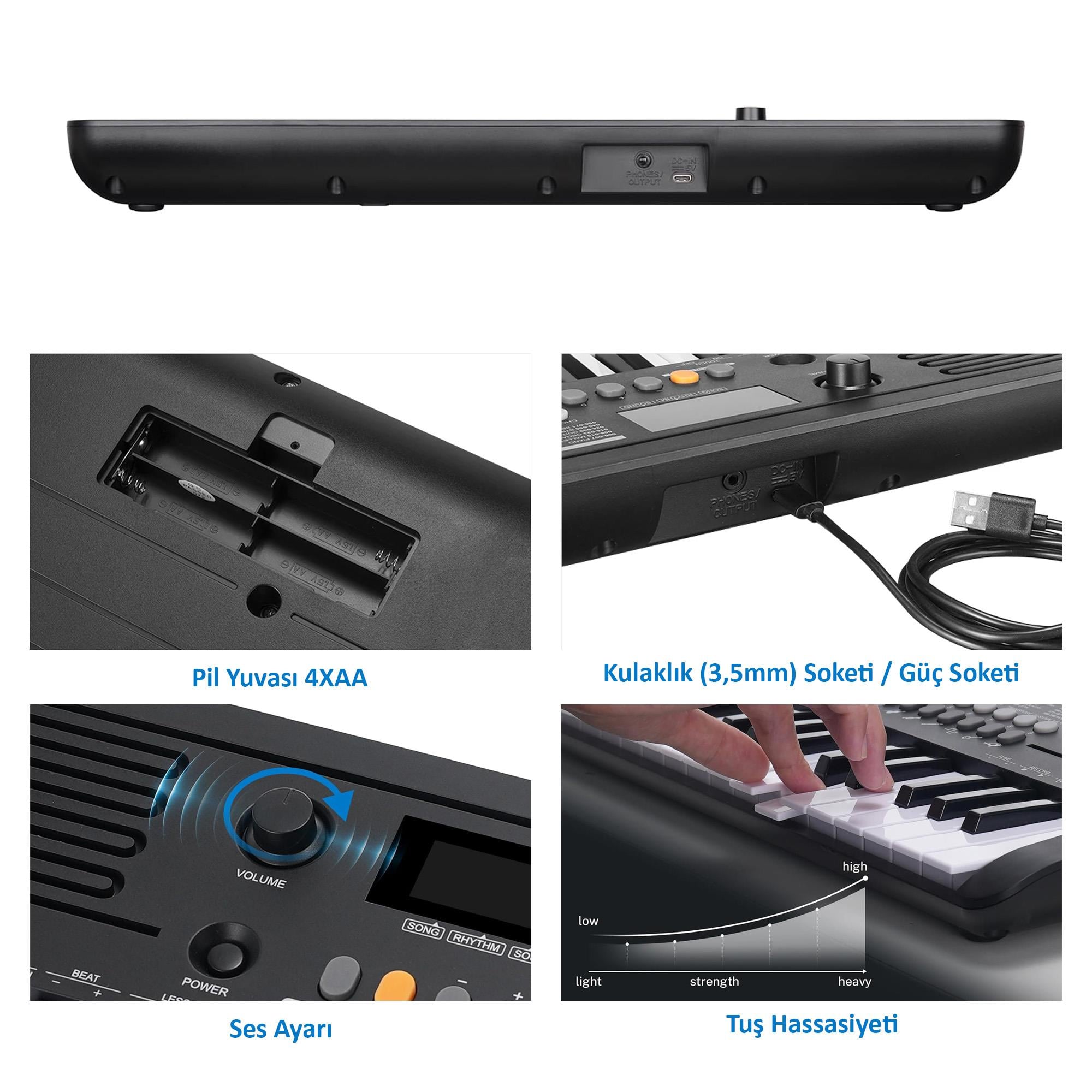 Jwin Sapphire  MK-1537  32 Tuşlu  Org-Siyah Adaptör İlaveli