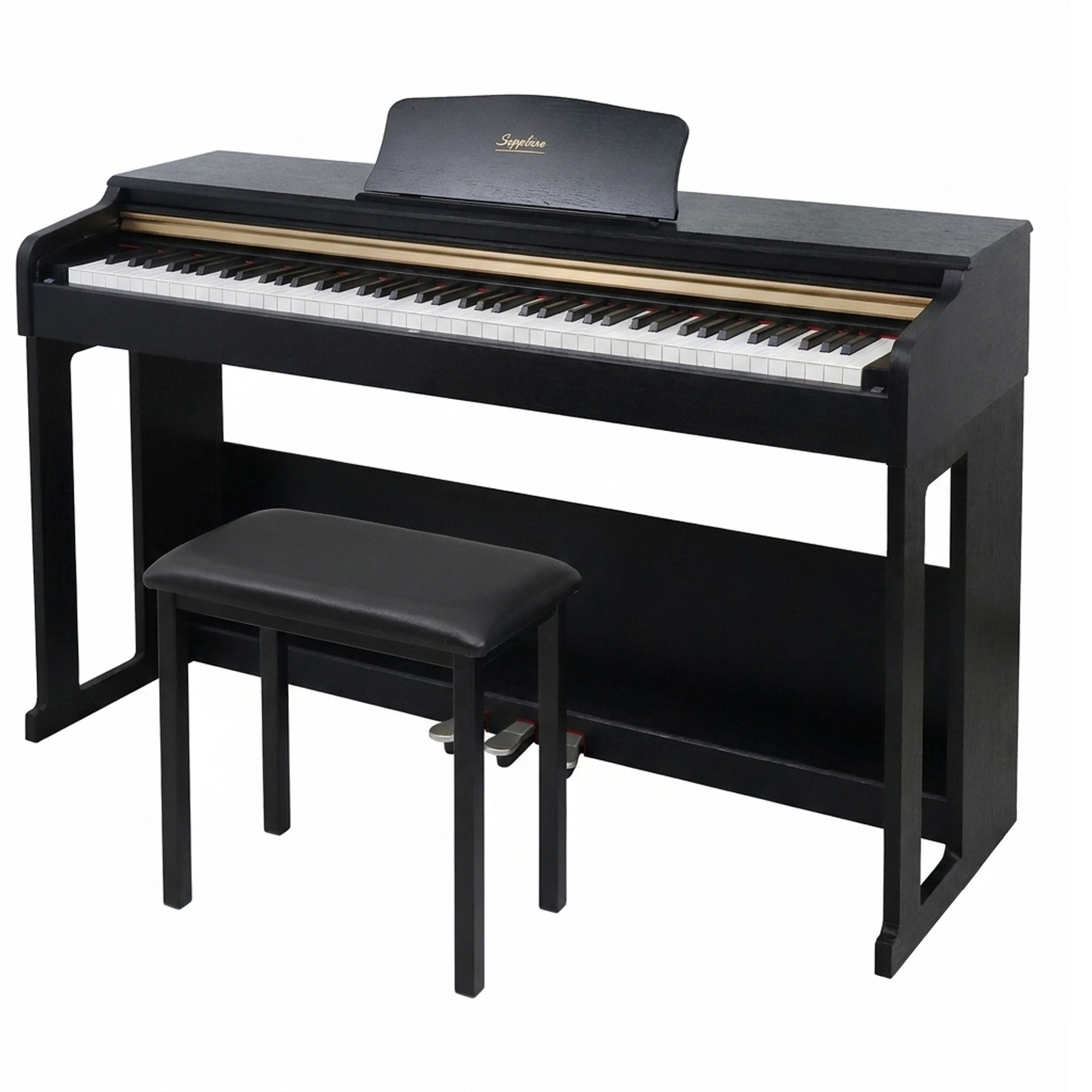 Jwin Sapphire SDP-214 Çekiç Aksiyonlu 88 Tuşlu Dijital Piyano + Tabure - Siyah
